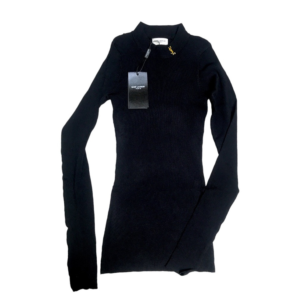 SAINT LAURENT RIB KNIT TOP